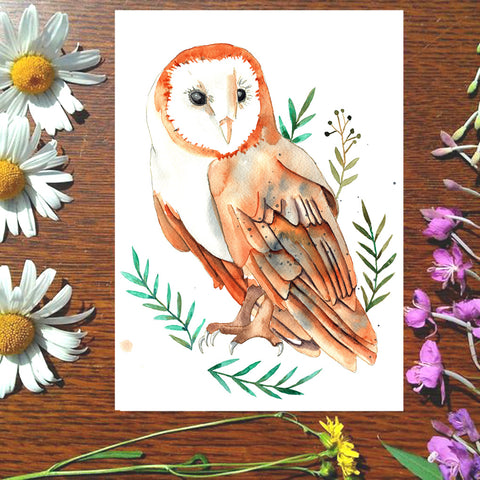 Card - Barn Owl