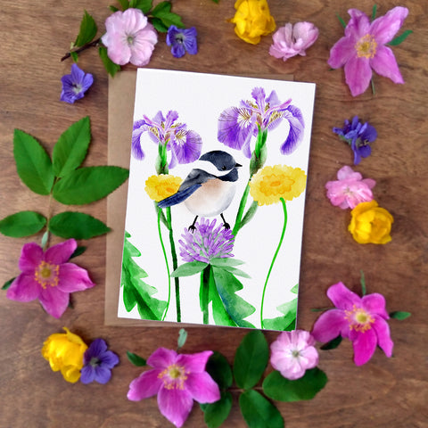 Card - Garden Chickadee