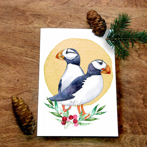 Christmas Card - Puffin Christmas