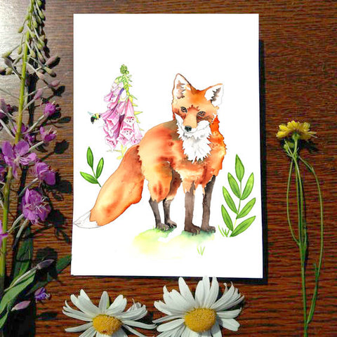 Fox Glove - Greeting Card