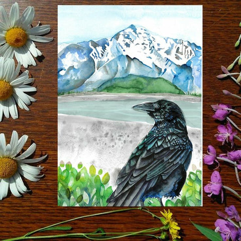 Matanuska Raven - Greeting Card