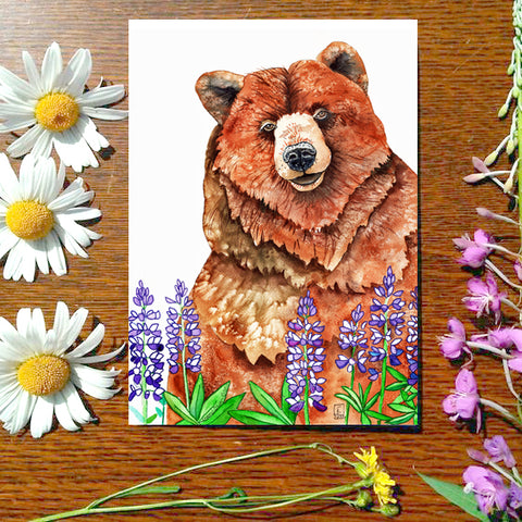 Card - Lupine Bear