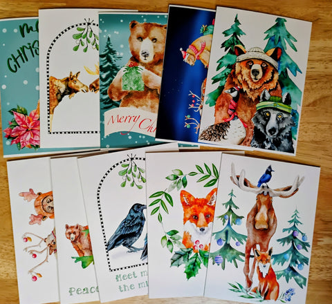 Christmas Card Variety Pack -10 cards