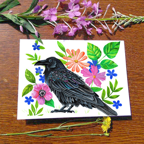 Card -Garden Raven