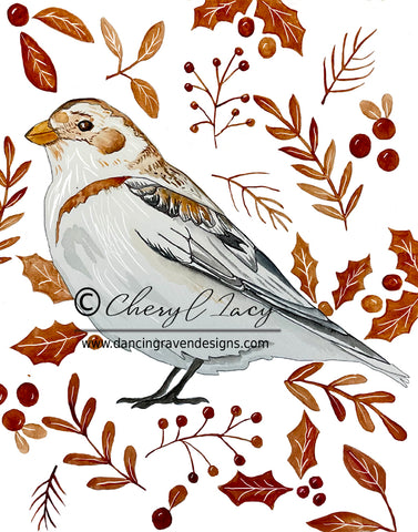 Snow Bunting - Art Original