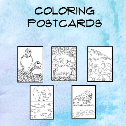 Coloring Postcards