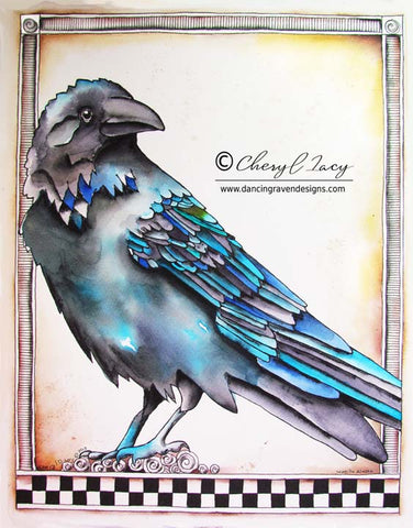 Blue Raven - Art Print