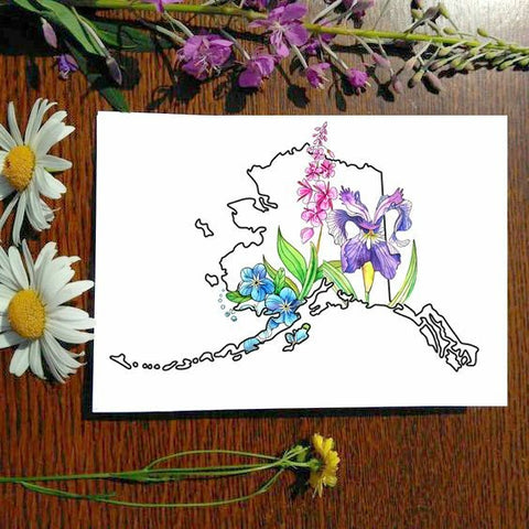Alaska Wildflowers - Greeting Card