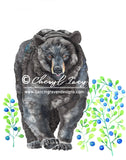 Print - Black Bear Afternoon Stroll