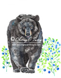 Black Bear Afternoon Stroll - Art Print