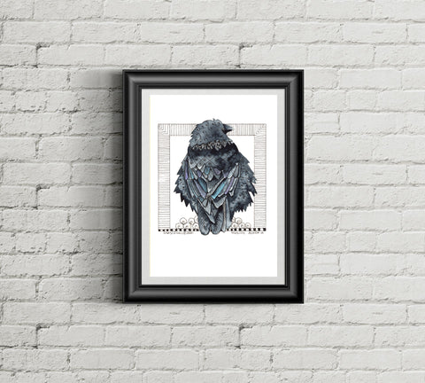 Print - Fluffy Raven