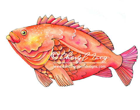 Yellow Eye Rockfish - Art Original