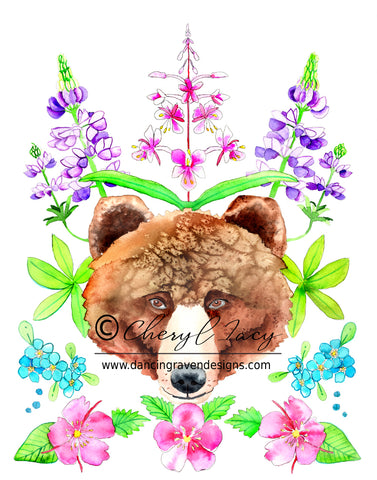 Wildflower Bear - Art Original