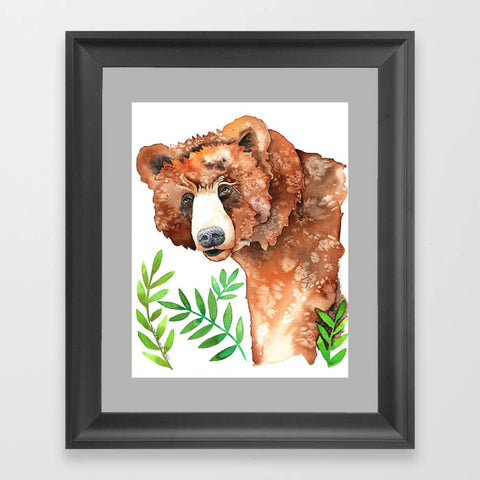Bear in the Bushes - Art Print
