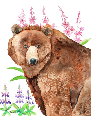Fireweed Bear - Art Original