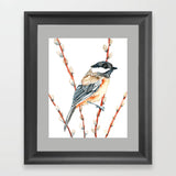 Original - Chickadee and Pussywillow