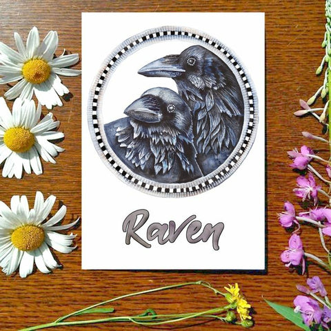 Raven Circle - Greeting Card