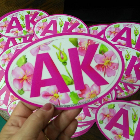 Sticker - AK Wild Rose (large)