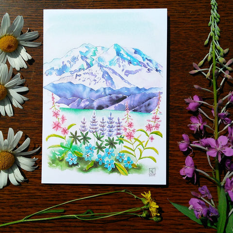 Denali Wildflowers - Greeting Card
