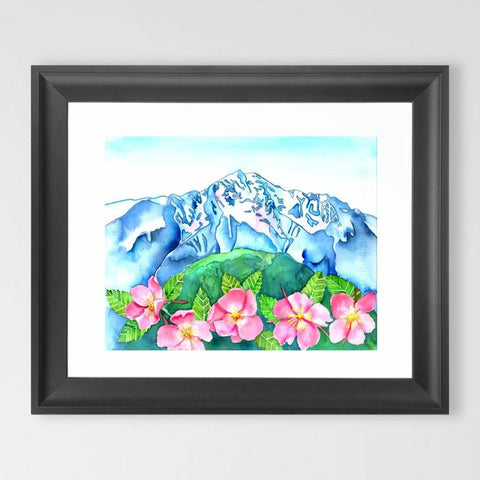 Pioneer Peak Roses  - Art Print