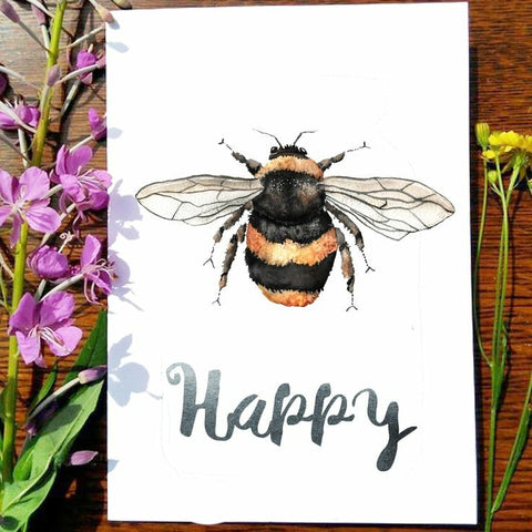 Bee Happy - Greeting Card