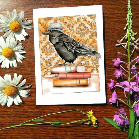 Dapper Raven - Greeting Card